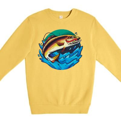 Fishing Worm Lake Premium Crewneck Sweatshirt