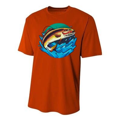 Fishing Worm Lake Performance Sprint T-Shirt