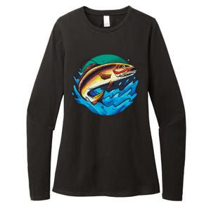 Fishing Worm Lake Womens CVC Long Sleeve Shirt