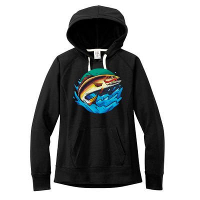 Fishing Worm Lake Women's Fleece Hoodie