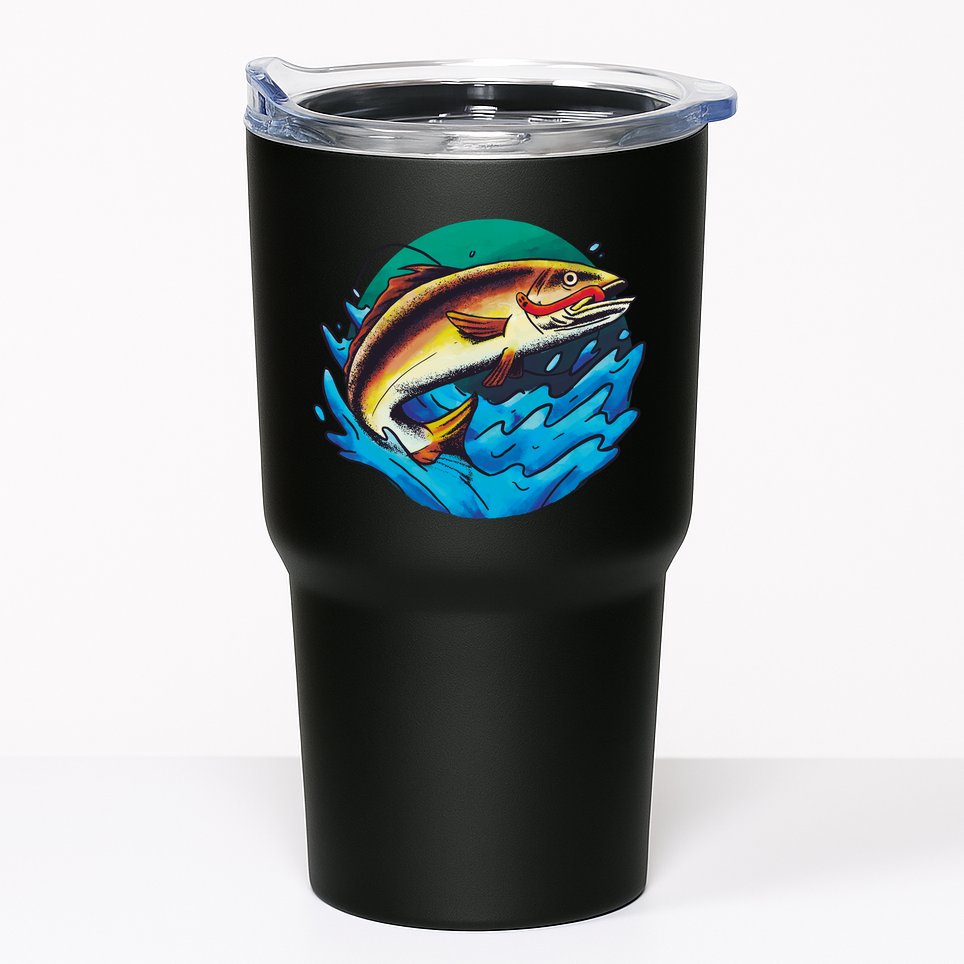 Fishing Worm Lake Tumbler