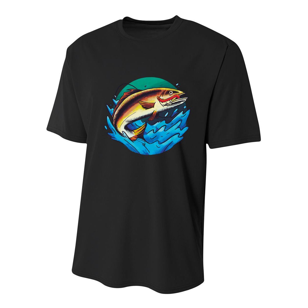 Fishing Worm Lake Youth Performance Sprint T-Shirt