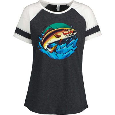 Fishing Worm Lake Enza Ladies Jersey Colorblock Tee