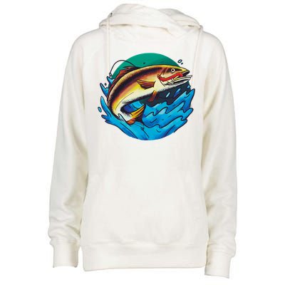 Fishing Worm Lake Womens Funnel Neck Pullover Hood