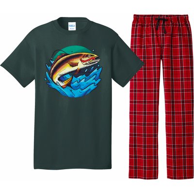 Fishing Worm Lake Pajama Set