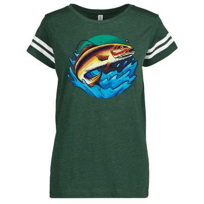 Fishing Worm Lake Enza Ladies Jersey Football T-Shirt