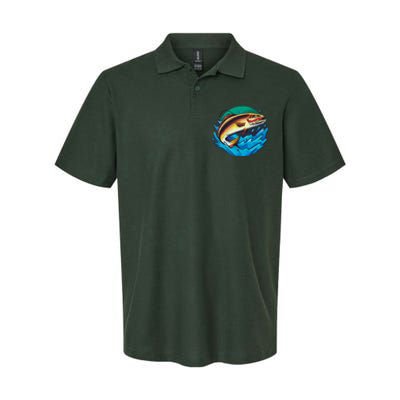 Fishing Worm Lake Softstyle Adult Sport Polo