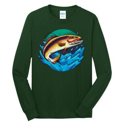 Fishing Worm Lake Tall Long Sleeve T-Shirt