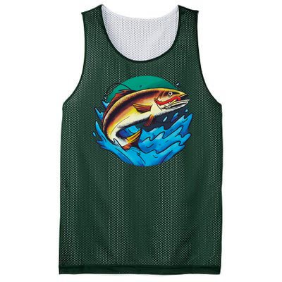 Fishing Worm Lake Mesh Reversible Basketball Jersey Tank