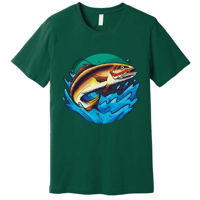 Fishing Worm Lake Premium T-Shirt