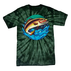 Fishing Worm Lake Tie-Dye T-Shirt