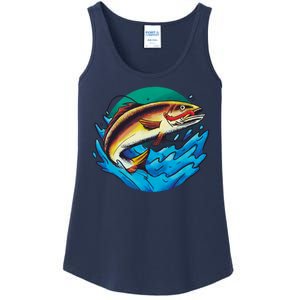 Fishing Worm Lake Ladies Essential Tank