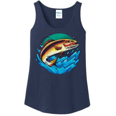 Fishing Worm Lake Ladies Essential Tank