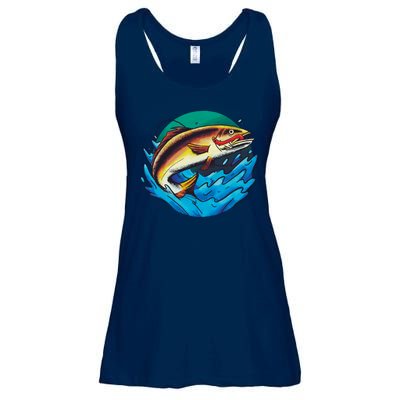 Fishing Worm Lake Ladies Essential Flowy Tank