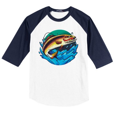 Fishing Worm Lake Baseball Sleeve Shirt