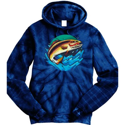 Fishing Worm Lake Tie Dye Hoodie