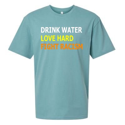 Funny Water Love Hard Fight Racism Cool Gift Sueded Cloud Jersey T-Shirt