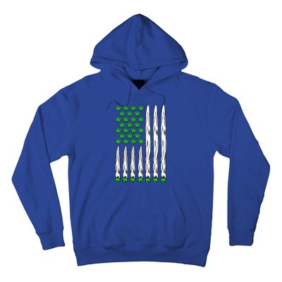 Funny Weed Leaf Flag Cannabis 4th Of July Hoodie