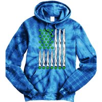 Funny Weed Leaf Flag Cannabis 4th Of July Tie Dye Hoodie