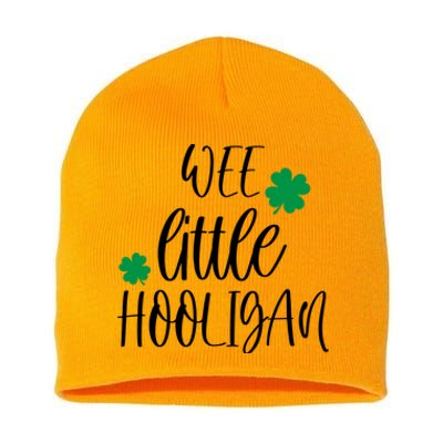 Funny Wee Little Hooligan St Patrick’s Day Funny Gift Short Acrylic Beanie