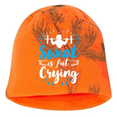 Funny Weight Loss Sweat Is Fat Crying Design Cute Gift Kati - Camo Knit Beanie