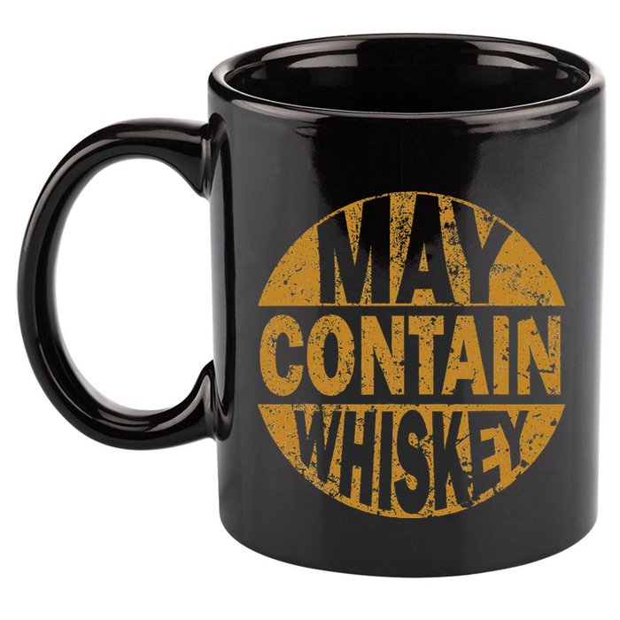 Funny Whiskey Lovers Gift May Contain Whiskey 11oz C Handle Ceramic Mug