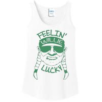 Feelin Willie Lucky Feeling Lucky St. Patrick's Day Funny Willie Nelson Ladies Essential Tank