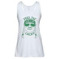 Feelin Willie Lucky Feeling Lucky St. Patrick's Day Funny Willie Nelson Ladies Essential Flowy Tank