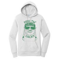 Feelin Willie Lucky Feeling Lucky St. Patrick's Day Funny Willie Nelson Women's Pullover Hoodie