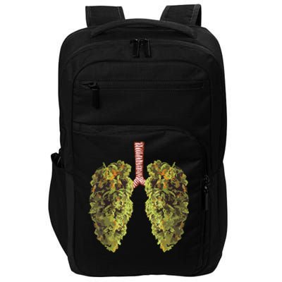 Funny Weed Lung Marijuana Bud THC Lung Impact Tech Backpack