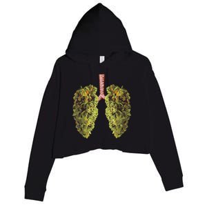 Funny Weed Lung Marijuana Bud THC Lung Crop Fleece Hoodie