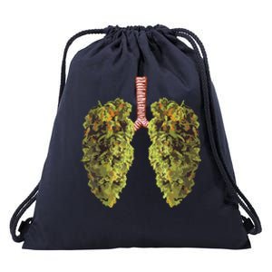 Funny Weed Lung Marijuana Bud THC Lung Drawstring Bag