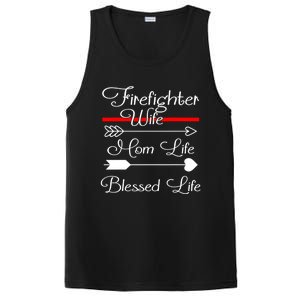 Firefighter Wife Mom Life Blessed Wife Mothers Day Funny Gift PosiCharge Competitor Tank