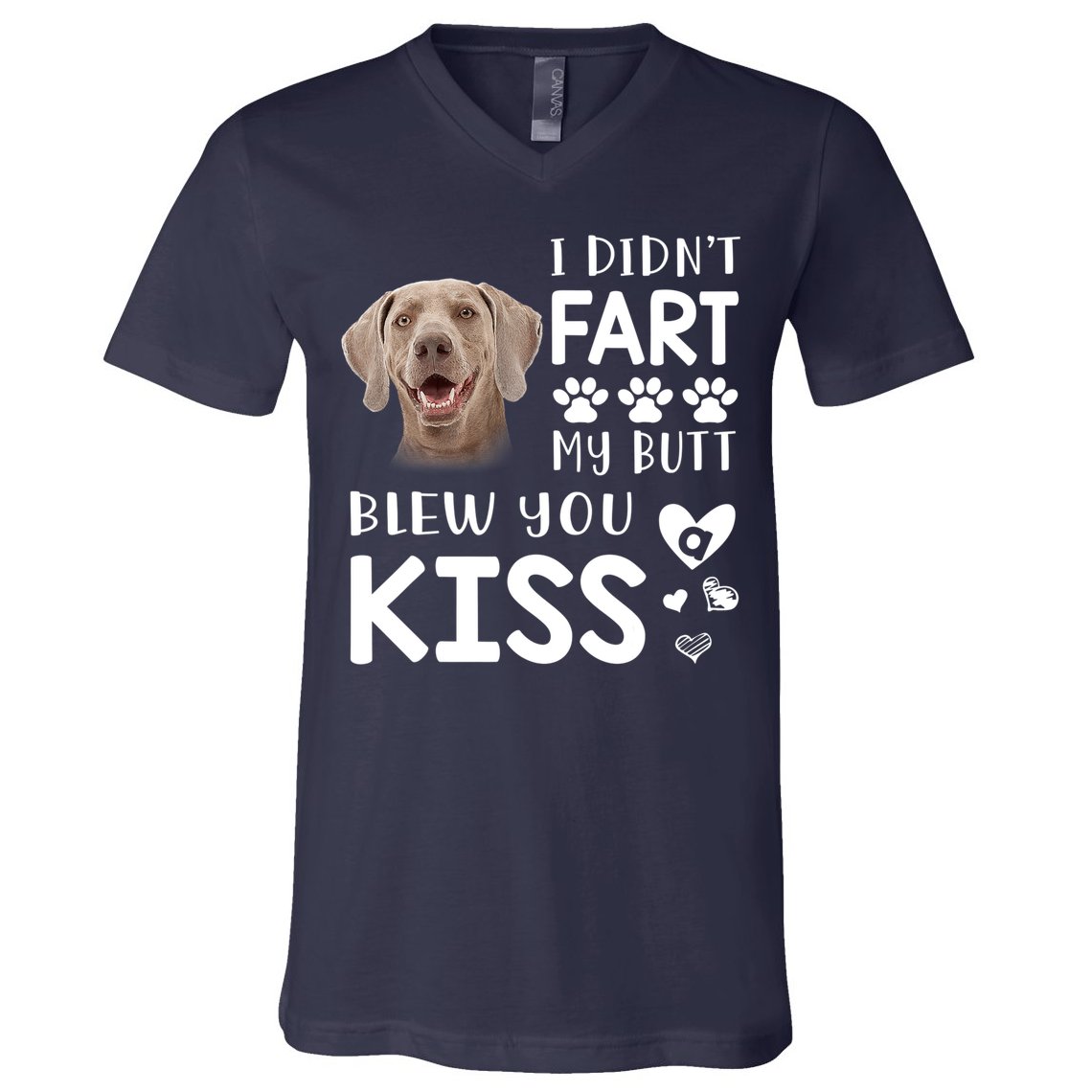 Funny Weimaraner Mom Dad Dog Lovers Gift V-Neck T-Shirt