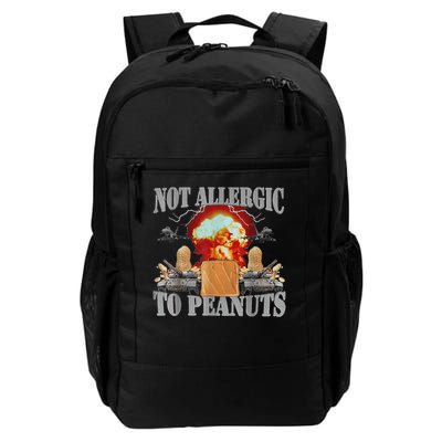 Funny Weird Meme Not Allergic To Peanut Cursed Peanut Butter Daily Commute Backpack