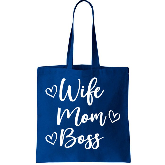 Funny Wife Mom Boss Mother Mom Mama Married Boss Design Cool Gift Tote Bag