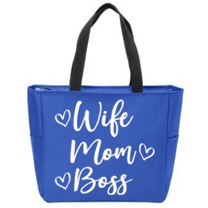 Funny Wife Mom Boss Mother Mom Mama Married Boss Design Cool Gift Zip Tote Bag