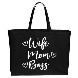 Funny Wife Mom Boss Mother Mom Mama Married Boss Design Cool Gift Cotton Canvas Jumbo Tote