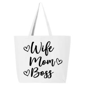 Funny Wife Mom Boss Mother Mom Mama Married Boss Design Cool Gift 25L Jumbo Tote