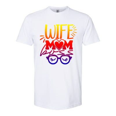 Funny Wife Mom Boss Mother Gift Softstyle® CVC T-Shirt