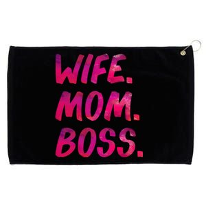 Funny Wife Mom Boss Mothers Day Tee Cute Husband Husb Gift Grommeted Golf Towel