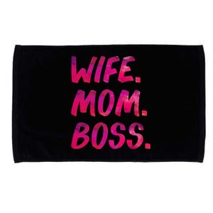 Funny Wife Mom Boss Mothers Day Tee Cute Husband Husb Gift Microfiber Hand Towel