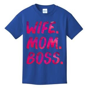 Funny Wife Mom Boss Mothers Day Tee Cute Husband Husb Gift Kids T-Shirt