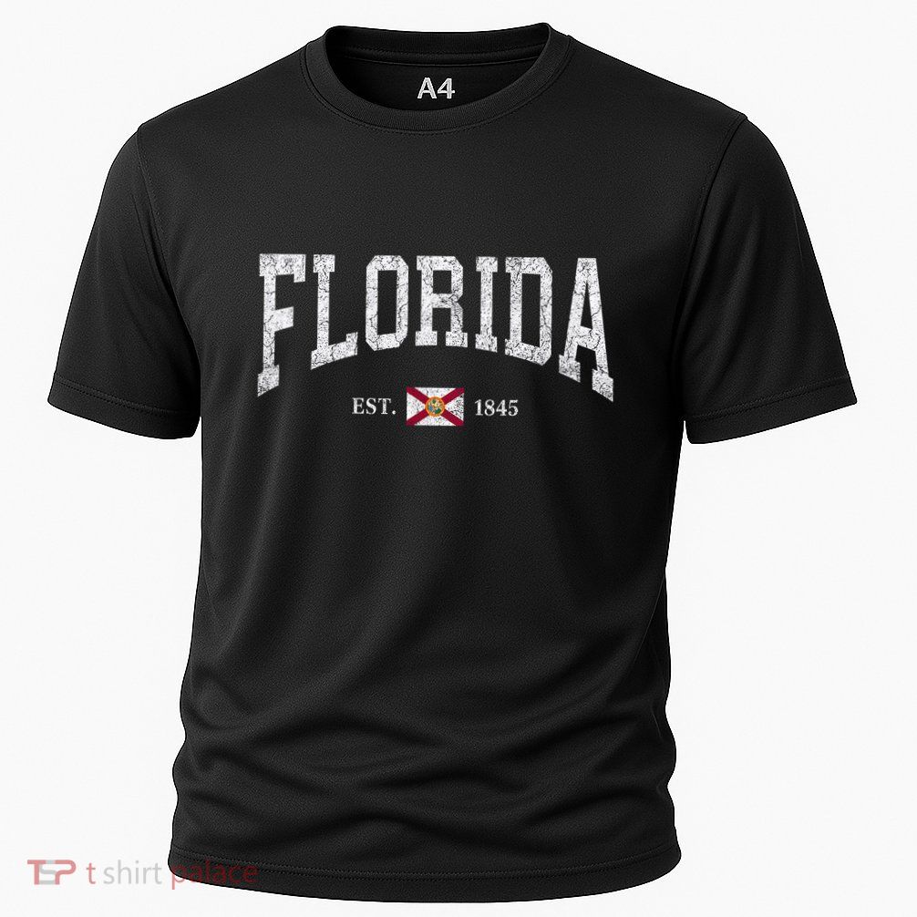 Florida Women Men Kids Florida State Flag Distressed Performance Shirt