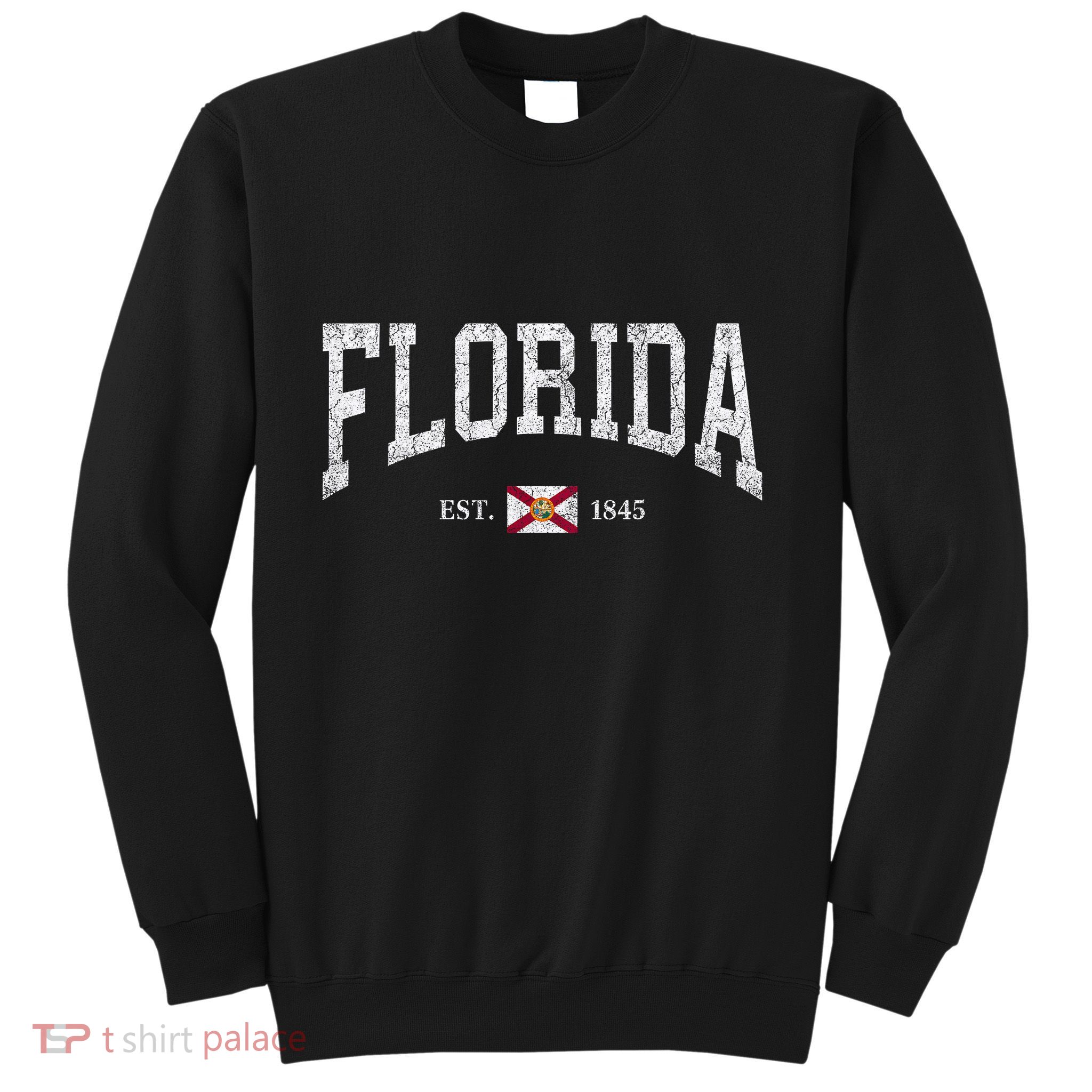 Florida Women Men Kids Florida State Flag Distressed Sweatshirt