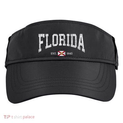 Florida Women Men Kids Florida State Flag Distressed Adult Drive Performance Visor