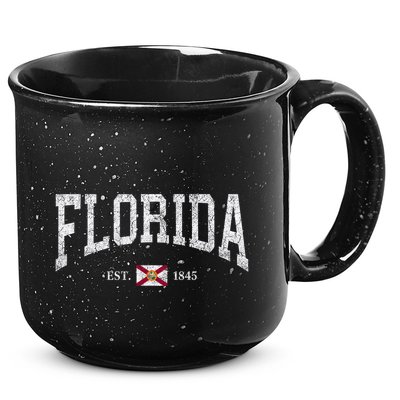 Florida Women Men Kids Florida State Flag Distressed 15oz Campfire Ceramic Mug
