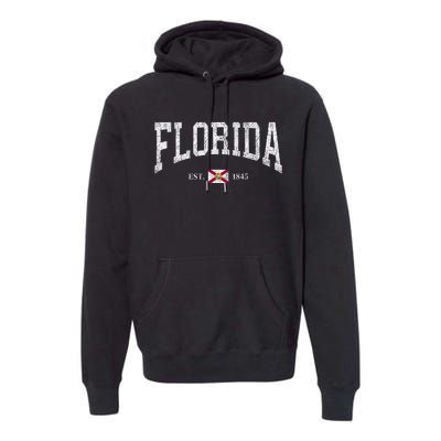 Florida Women Men Kids Florida State Flag Distressed Premium Hoodie