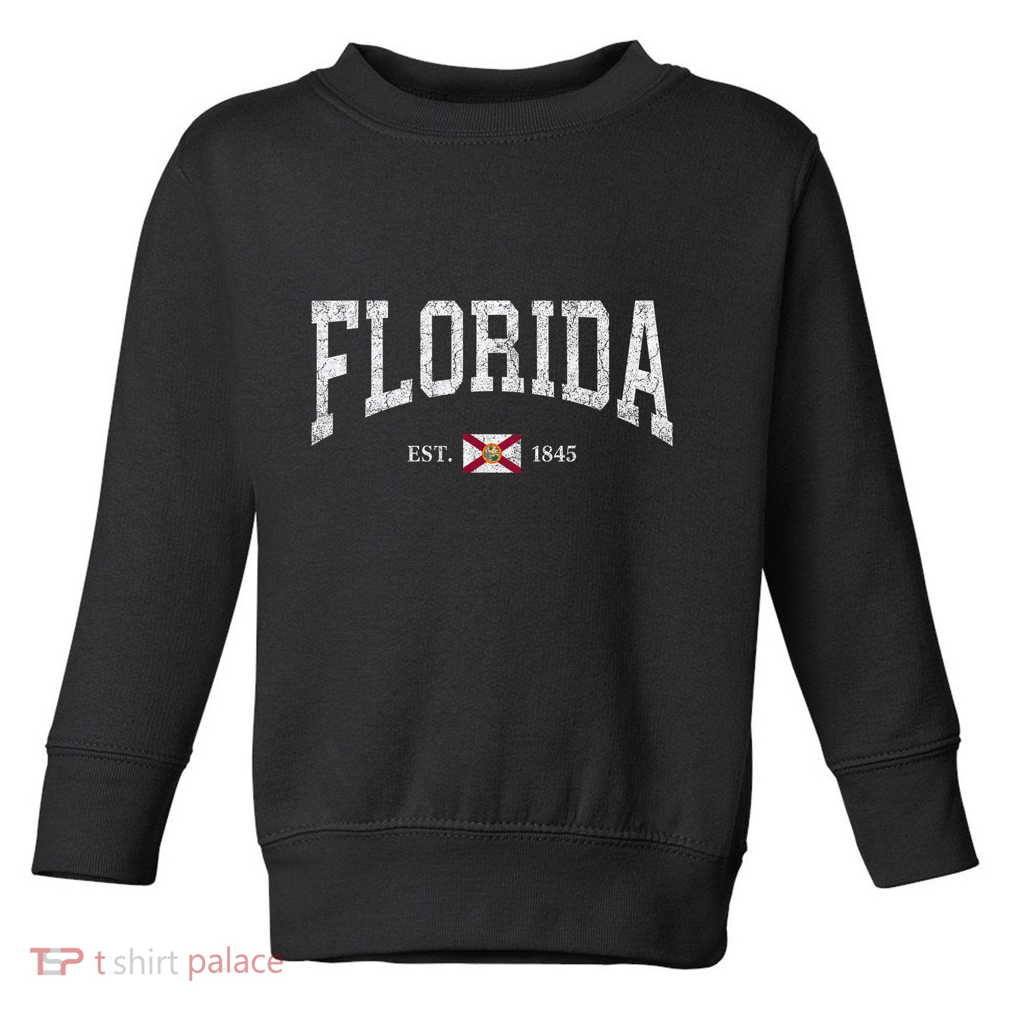 Florida Women Men Kids Florida State Flag Distressed Toddler Sweatshirt