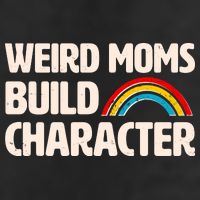 Funny Weird Moms Build Characters Garment-Dyed Fleece Hoodie